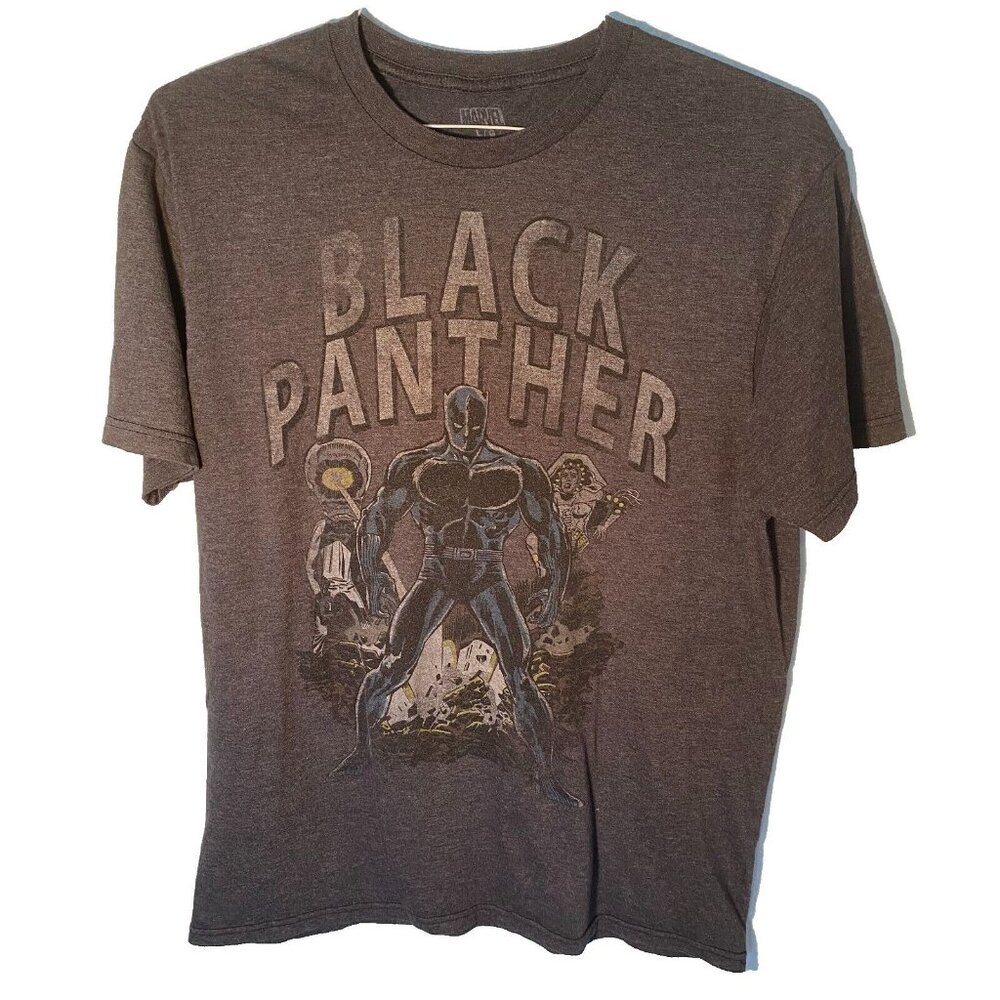 Marvel Unisex‎ Graphic T Shirt Black Panther Comic Book Retro Size Large